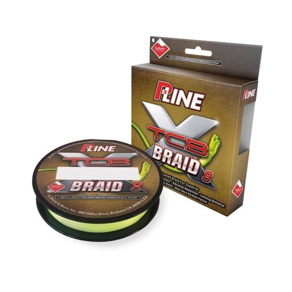P-Line TCB 8 Carrier 300 yd Braided Fishing Line, 20 lb, Yellow