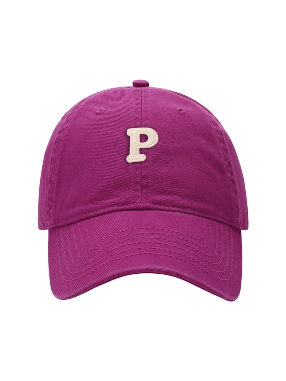 P Logo Versatile Soft Top Baseball Cap Casual Outdoor Sun Protection Adjustable Visor Hat Style Two