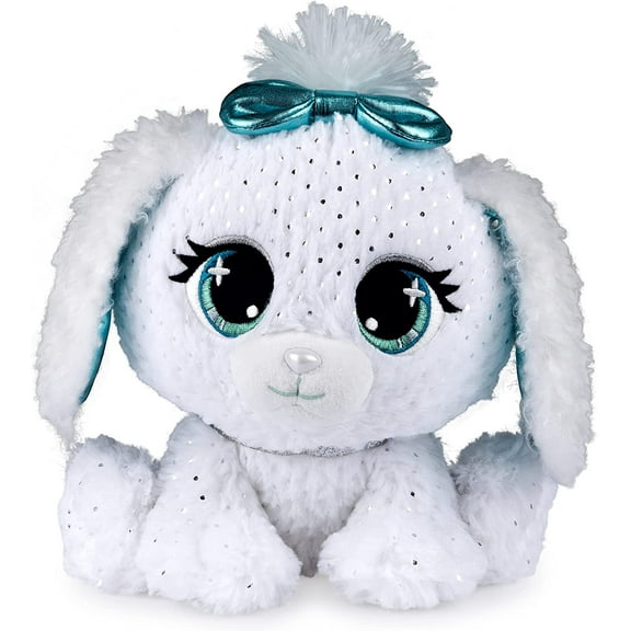 P.Lushes Designer Fashion Pets Bianca Bling's Premium Puppy Dog Stuffed Animal, White and Blue, 9"