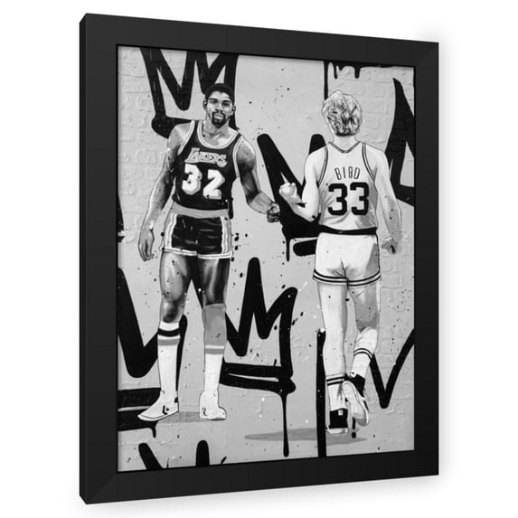 P Muir 14x18 Black Modern Wood Framed Wall Art Titled - Magic Johnson