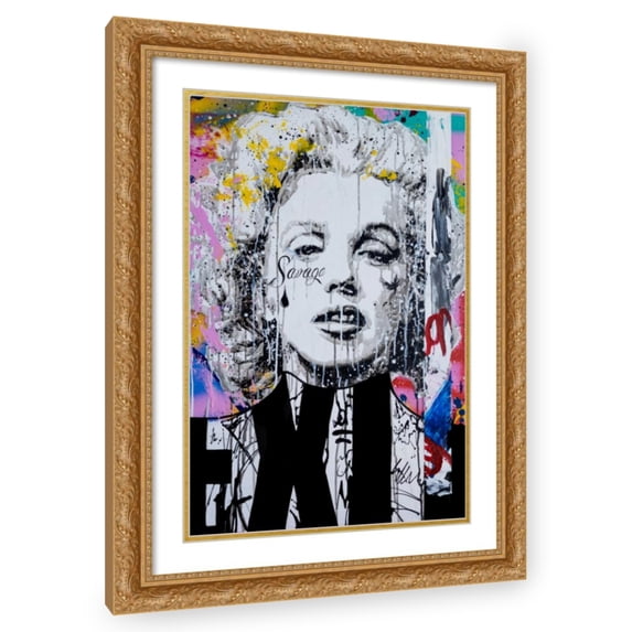 P Muir 17x24 Gold Ornate Wood Framed With Double Matting Wall Art Titled - Savage Marilyn