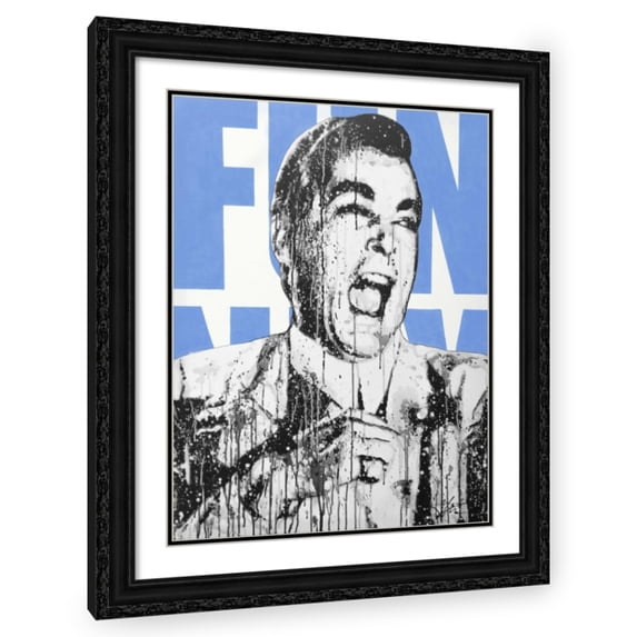 P Muir 19x24 Black Ornate Wood Framed With Double Matting Wall Art Titled - Funny Goodfellas Blue