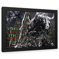 thumbnail image 1 of P Muir 24x19 Black Modern Wood Framed Wall Art Titled - Wallstreet Bull, 1 of 6