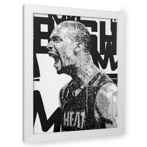 P Muir 25x32 White Modern Wood Framed Wall Art Titled - Chris Bosh
