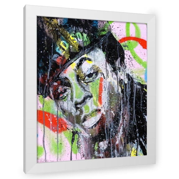 P Muir 26x31 White Modern Wood Framed Wall Art Titled - Lil Wayne