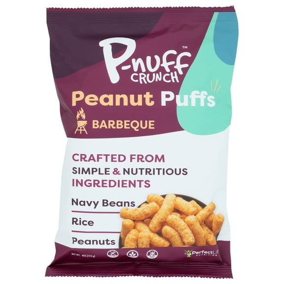 P-Nuff Crunch Puff Baked Peanut Barbeque 4 Ounce Pack Of 6