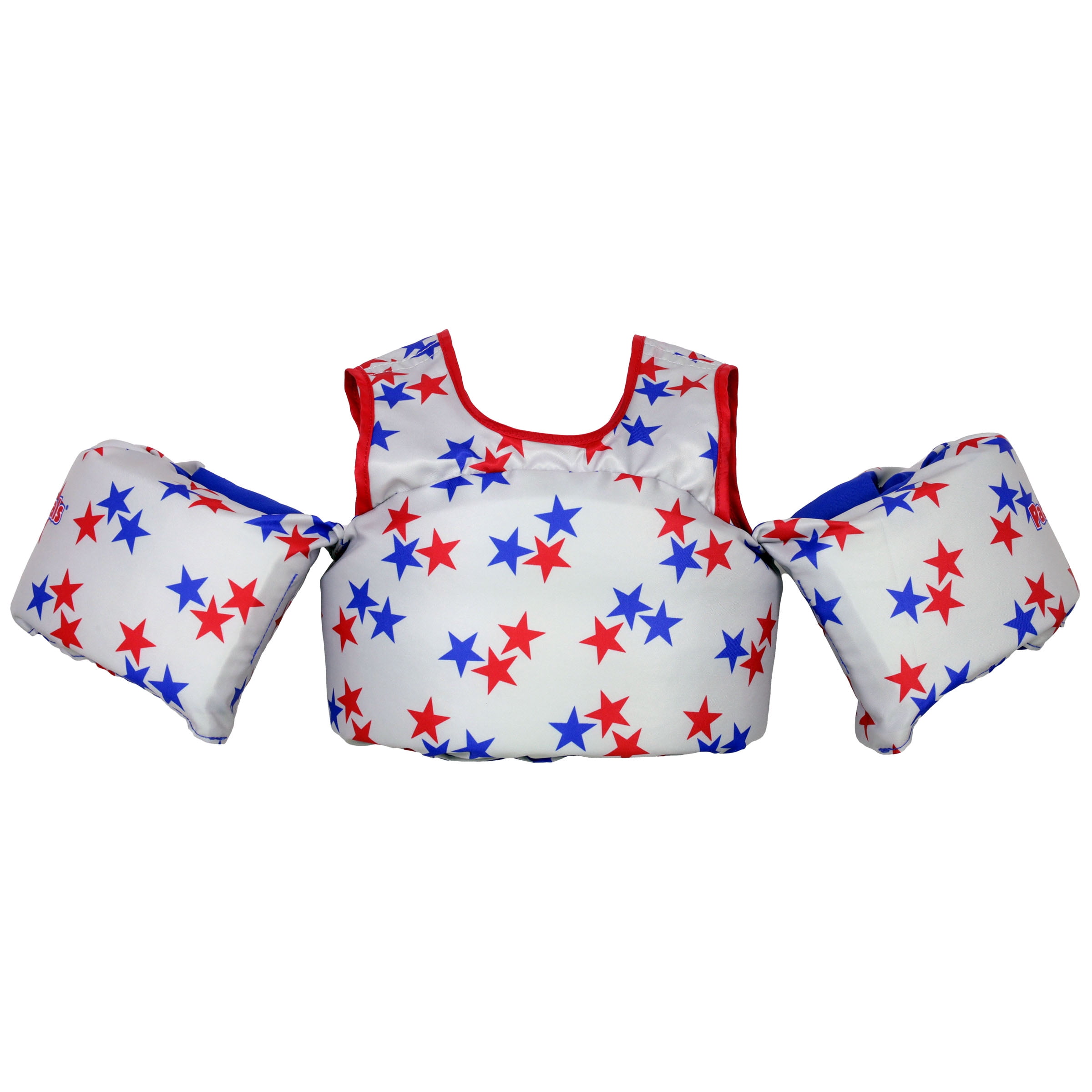 Paddle Pals U.S. Coast Guard Approved Life Jacket for Children (33-55 lbs.) – Safety Swim Vest with Arm Bands, Red, White and Blue