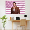 thumbnail image 1 of P-Pedro Pascal Poster Wall Tapestry Pink American Flag Aesthetic Wall Hanging Banner Bedroom Dorm Background Cloth Festival Gift, 1 of 6