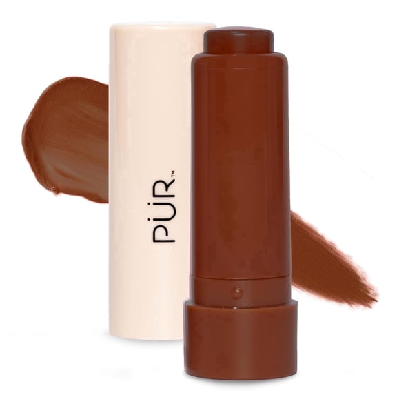 PÜR Minerals Silky Tint Creamy Multitasking Makeup Stick with Peptides - Lip and Cheek, Cocoa Babe