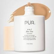 P R Tinted Sunscreen for Face, 4-in-1 Skin Tint - Broad Spectrum Mineral Sunscreen, SPF 50 - Tinted Facial Moisturizer, Primer & Foundation for Sun Protection - Lightweight, Buildable Coverage