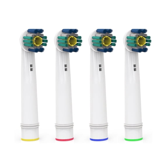 PÜRDENT Replacement Toothbrush Heads Compatible with Oral B & Braun Electric Toothbrushes (Polished White, XSmall Pack 4)