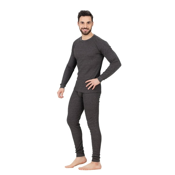 P&S Cotton Waffle Knit Thermal Underwear Set 2pc for Men Shirt Long John