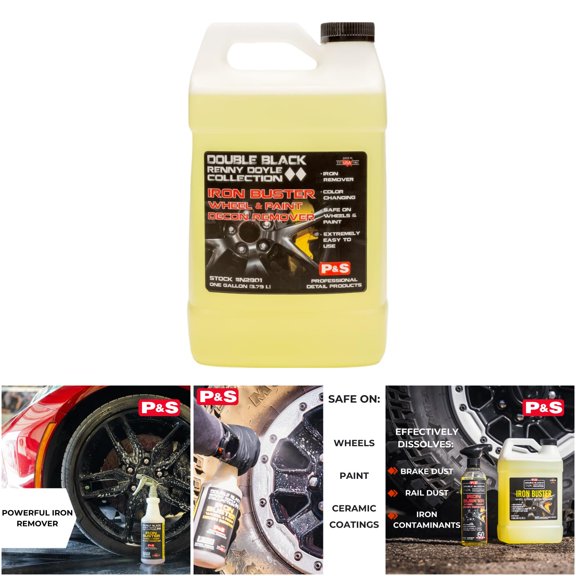 P&S Detailing Products Iron Buster Wheel & Paint Decon Remover - pH Balanced, Safe for All Wheel Types, 1 Gallon