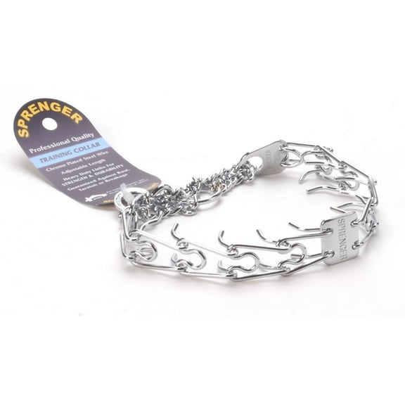 P.S.I. Imports DPS6423 Chrome Plated Prong Training Dog Collar, Small 2.25 mm