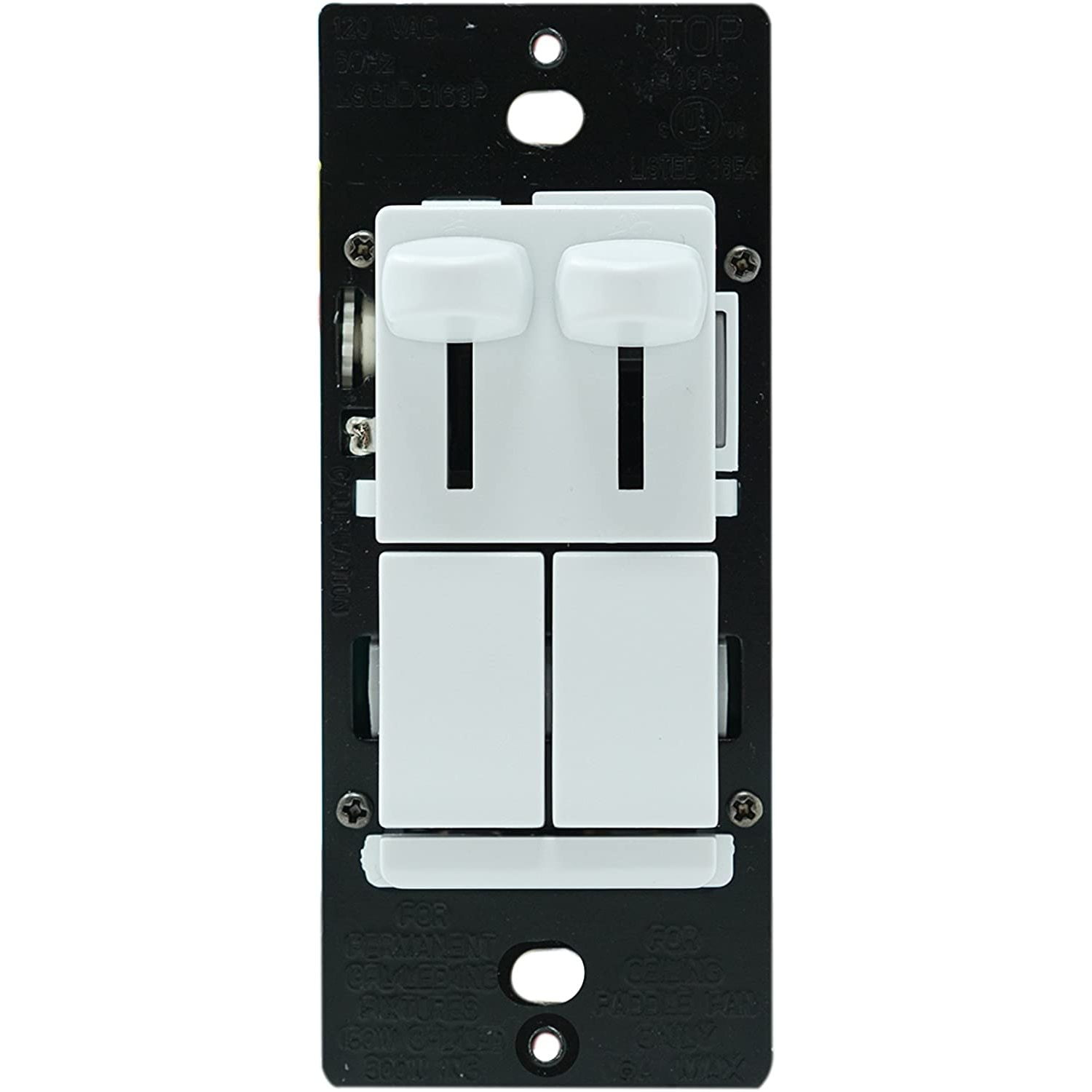 P&S Legrand LSCLDC163PWCCV4 LS TradeMaster174 Single Pole or 3 Way LED Dimmer and Fan Speed
