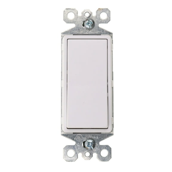 P&S Legrand Radiant TM870WCC10 15 Amp Single Pole Rocker Wall Light Switch, White