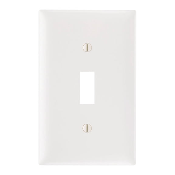 Pass & Seymour Legrand TP1-LA 1-Gang Toggle Switch Wall Plate, Trademaster Size, Unbreakable Nylon Cover, Light Almond