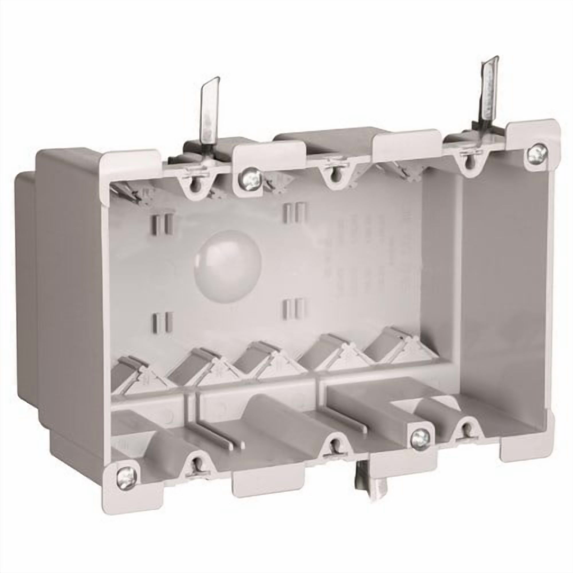 Switch Pull Box 3 Module P & S S3-52-W 3-Gang Plastic Old Work Switch/Outlet Box w/Quick Click ...