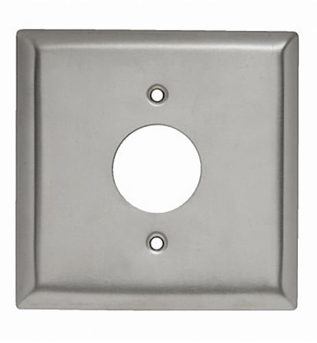 Stainless Steel 2-Gang Single Receptacle Wall Plate