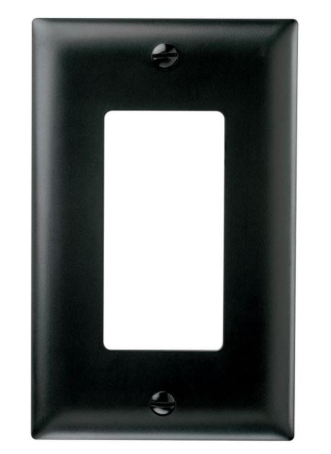 Black Standard Nylon Decorator Wall Plate, 1-Gang