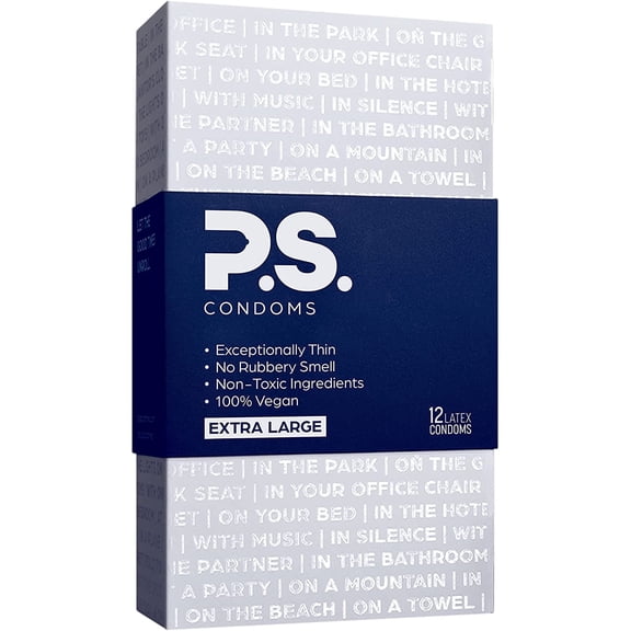 P.S. XL Ultra-Thin Large Condoms | 12-Pack