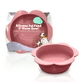 thumbnail image 1 of P.T. Supply Co. Pink Small Flower-Shaped Silicone Pet Bowl with Non-Slip Suction Base, 1 of 7