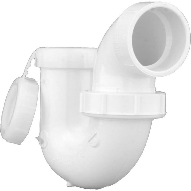 PTrap Fitting with Union Polynut Schedule 40 PVC DWV (Drain, Waste