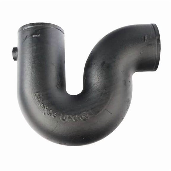 P-Trap with 1/2 in Primer Tap P - Trap W / 1/2" Primer Tap, 4" Pipe, Female Socket, Cast Iron