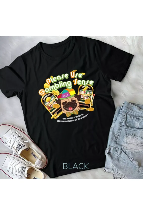 P.U.G.S. The Canine Counselor Slot Machine Pug Unisex T-shirt