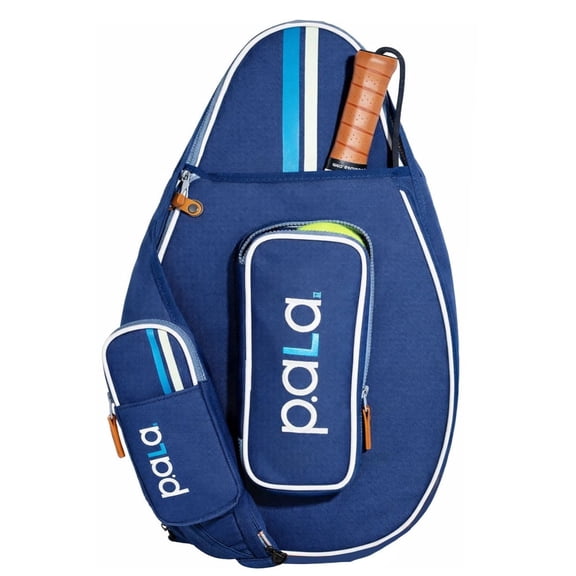 P.ala Padel and Pickleball Bag for Men and Women Tennis Padel Sling Bag Backpack - Great for Padel, Tennis, Racquet ball, Squash & Pickleball with fence hook. (Navy Blue)