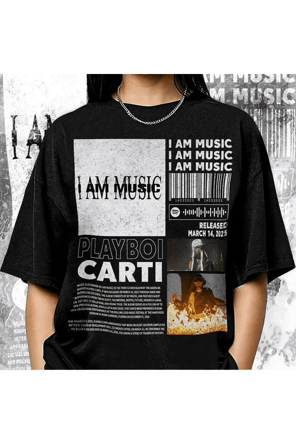 P!ay Boi! Caart! Fan Merch Graphic Tee with Iconic Rap Look and Urban Retro Vibes