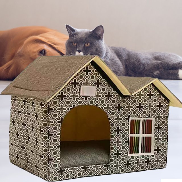P^et House Cat House For Outdoors Indoor Winter Proof Cat Den Pet