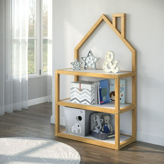 P'kolino 2 Shelves Casita Standard Kid Bookcase, Pine Brown, 19.63 x 35.38 x 62.63 in, 50 lb