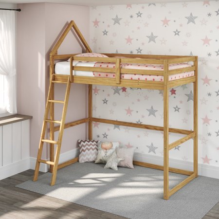 P'kolino Casita Kids Twin Loft/Bunk Bed, Solid FSC Pine Wood