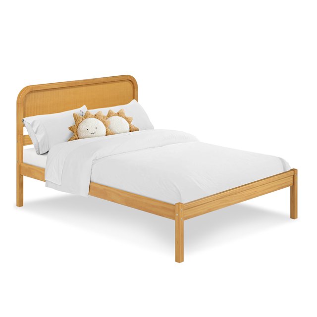 P’kolino Rattan Full Bed Frame with Headboard FSC Certified Solid Wood