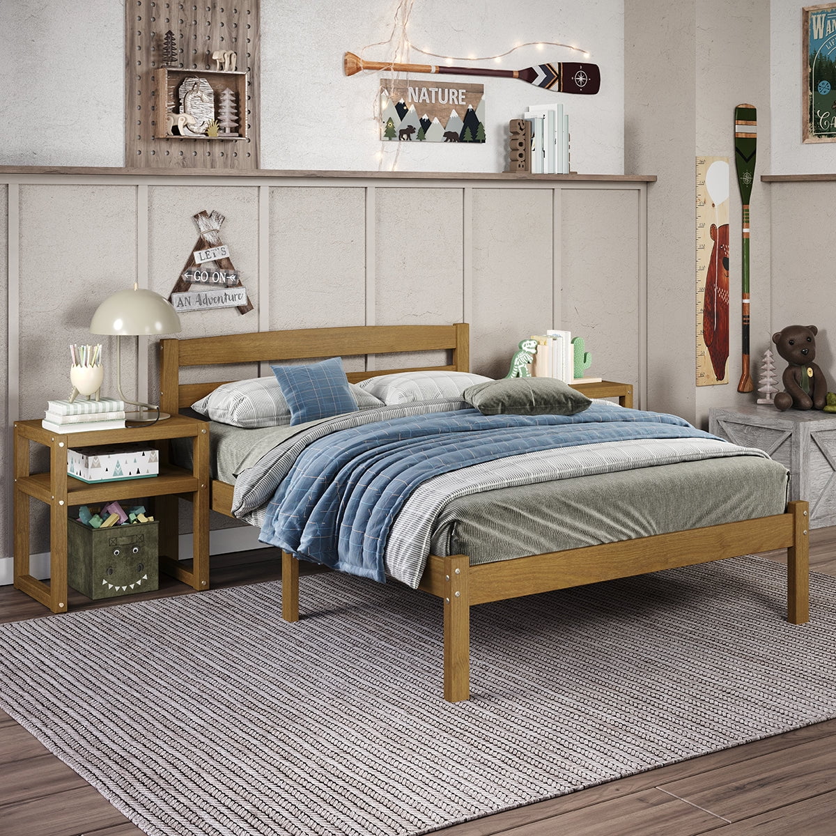 P kolino Urban Full Bed Frame With Headboard Solid Wood Natural Oak p-kolino-urban-full-bed-frame-with-headboard-solid-wood-natural-oak