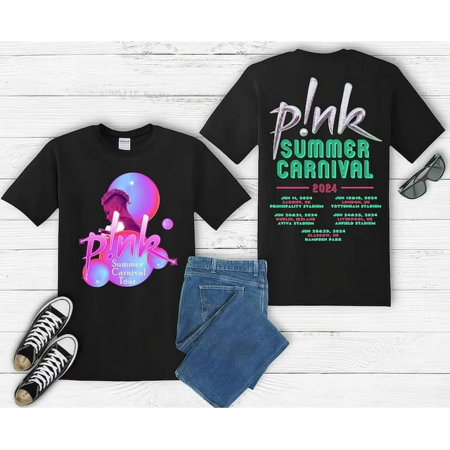 P!nk Pink Singer Summer Carnival UK 2024 Festival Tour T shirt