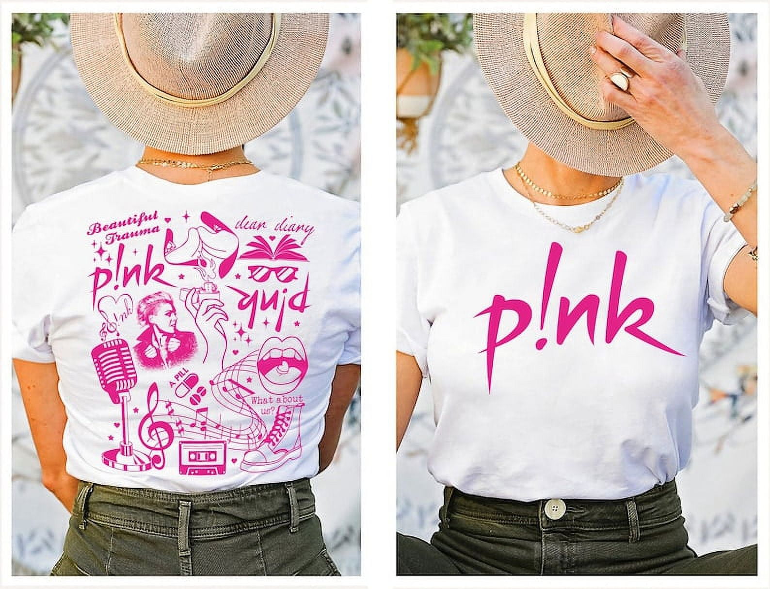 P!nk Singer Summer Carnival 2024 Tour 2 Sides Shirt, Pink Fan Lovers