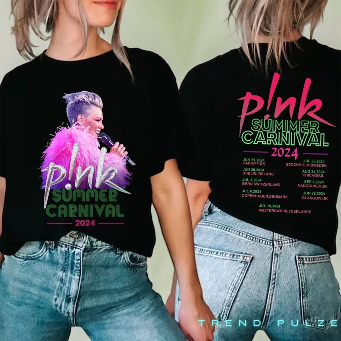 P!nk Summer Carnival 2024 Festival Tour TShirt, P!nk Concert 2024