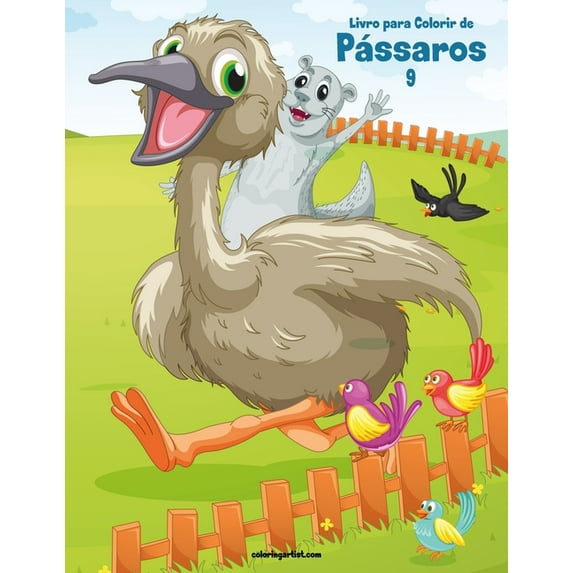 Pássaros Livro para Colorir de Pássaros 9, Book 9, (Paperback)