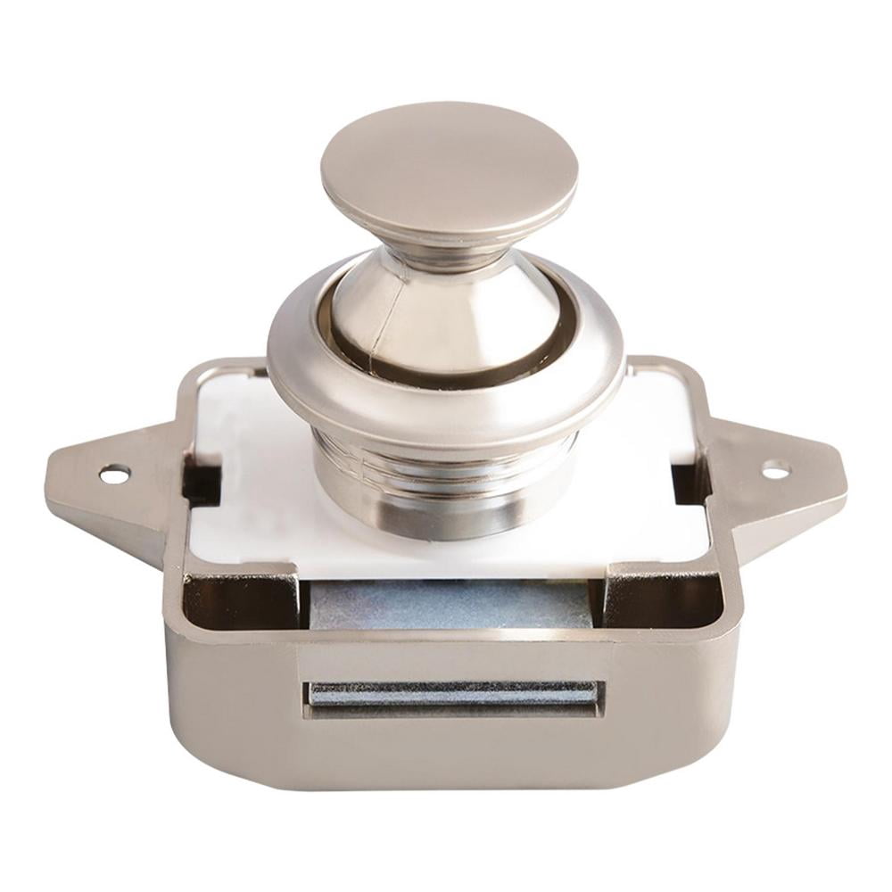 P005PN-Keyless Push Cabinet Locks, Cabinet Door Latches, Keyless Zinc Alloy Knob for Motorhome, Caravan Hurhome