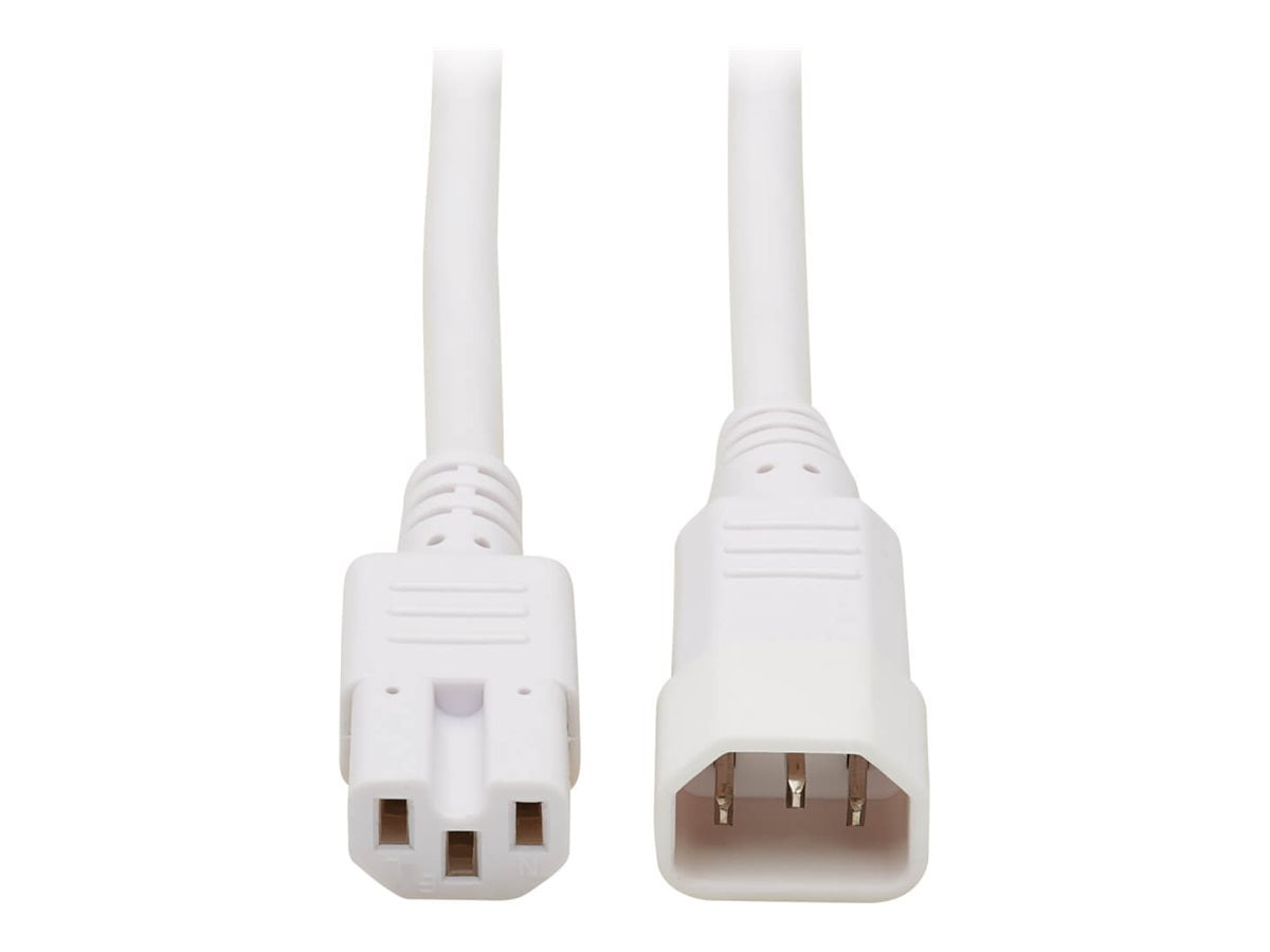 P018-006-AWH 6Ft Heavy Duty Power Cord C14 C15 White