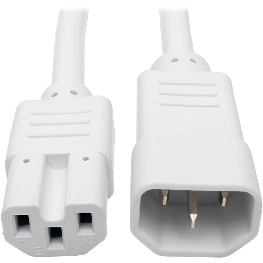 P018-006-AWH 6Ft Heavy Duty Power Cord C14 C15 White - image 1 of 5