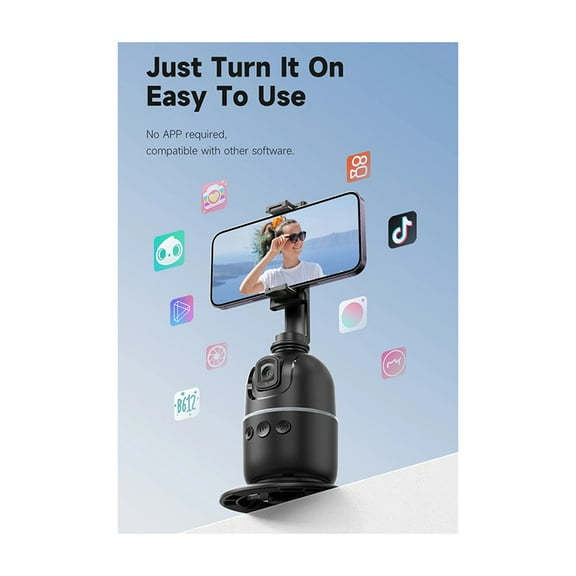 P03 AI Tracking Gimbal Stabilizer for Smartphone/Camera,Desktop Cell Phone Holder,360 Rotation Gimbal Follow Focus