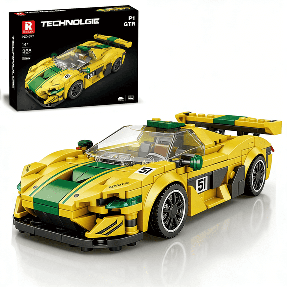 Reobrix McLaren P1 GTR Building Blocks Set, 1:24 Scale Super Racing Car Model Kit, Collectible Construction Toy for Kids & Adults 8+