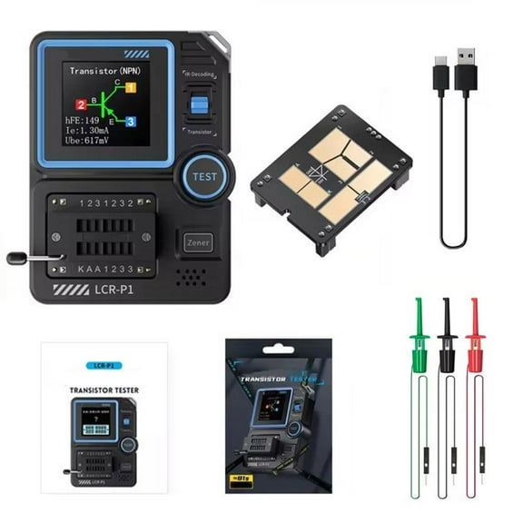 P1 Transistor Tester High Precision Multifunctional With Color Screen Intelligent Anti Burn Data Export