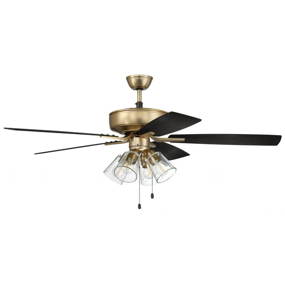 P104SB5-52BWNFB Craftmade Lighting Pro Plus 104 Series - 52 Inch 5 Blade Ceiling Fan with Light Kit