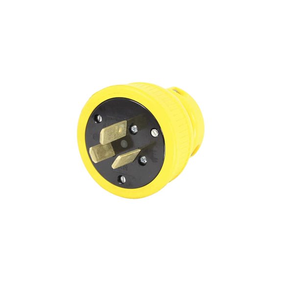 P1050DF Rubber/Polycarbonate Rewireable Flip Seal Plug, 3 Pole/3 Wire, 50 amps, 125/250V AC, Yellow$$Tools
