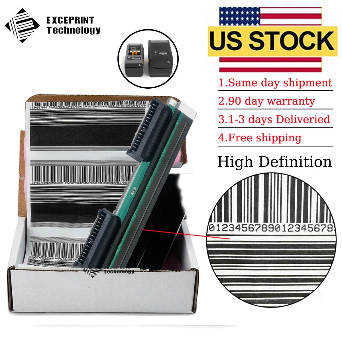 Testina Di Stampa Termica Per Zebra ZT410/ZT411 – 203 Dpi, P/N P1058930-009