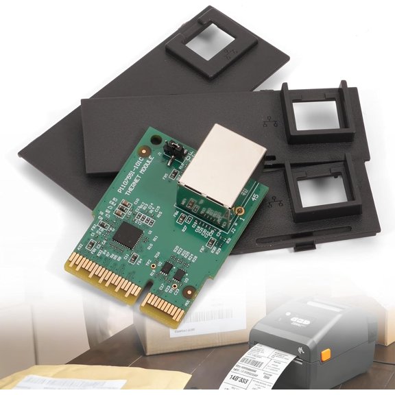 P1112640-015 Built-in Wired Network Card PCBA Board Upgrade Ethernet Module Kit Compatible with Zebra ZD421C ZD421D ZD421T Desktop Thermal Label Barcode Printer 203dpi 300dpi